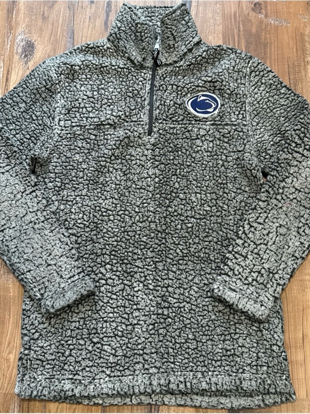 Gray and Black Penn State Quarter-Zip Pullover